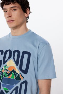 Springfield Playera good mood azul mezcla