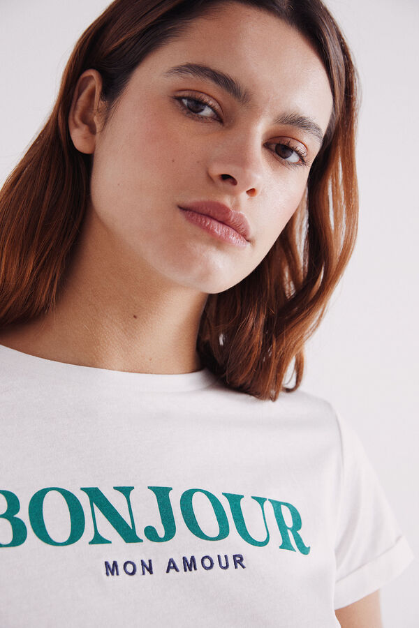 Springfield Playera "Au revoir" natural