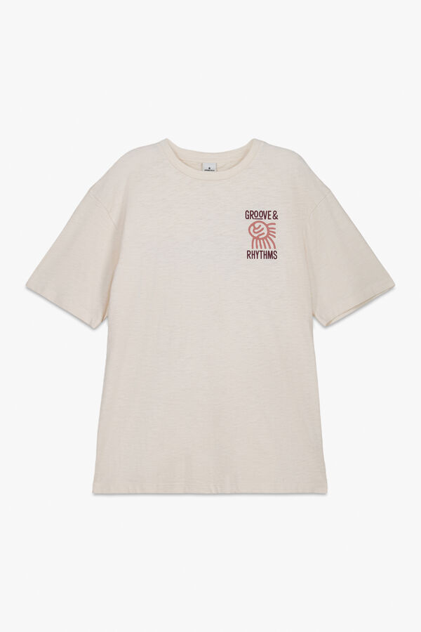 Springfield Playera groove slub blanco