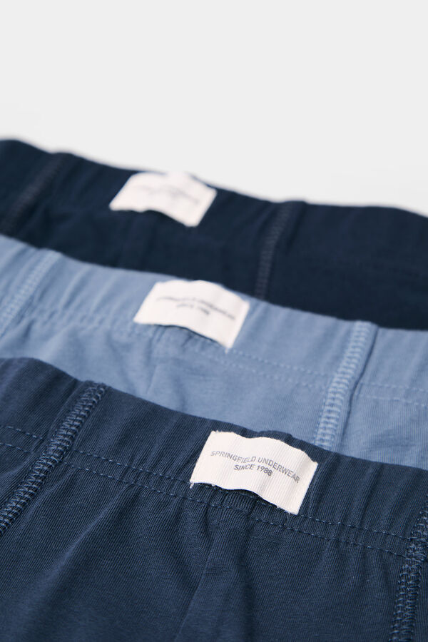 Springfield Pack 3 bóxeres básicos azul indigo