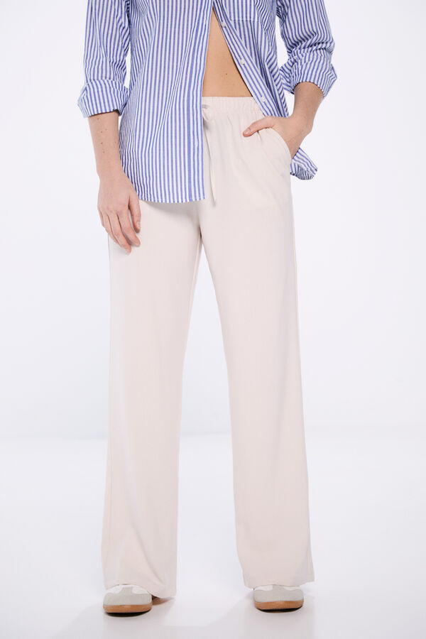 Springfield Pantalón jogger básico beige