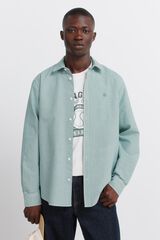 Springfield Camisa oxford vichy sin arrugas verde