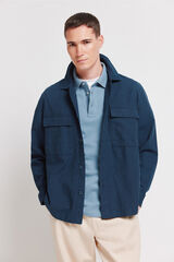 Springfield Sobrecamisa de lino azul