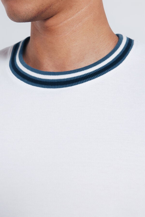 Springfield Playera con ribete de piqué natural