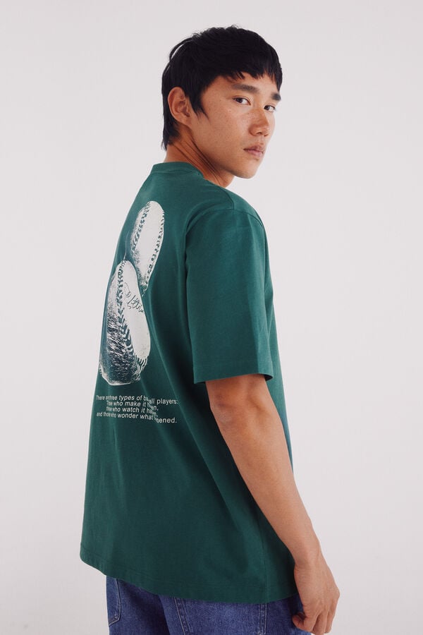 Springfield Camiseta baseball verde