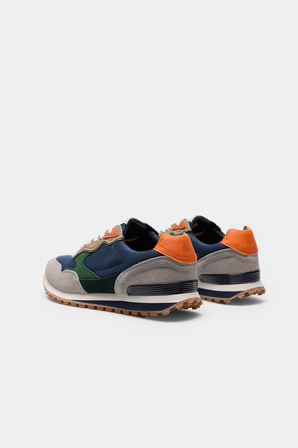 Springfield Zapatilla deportiva piel multicolor gris