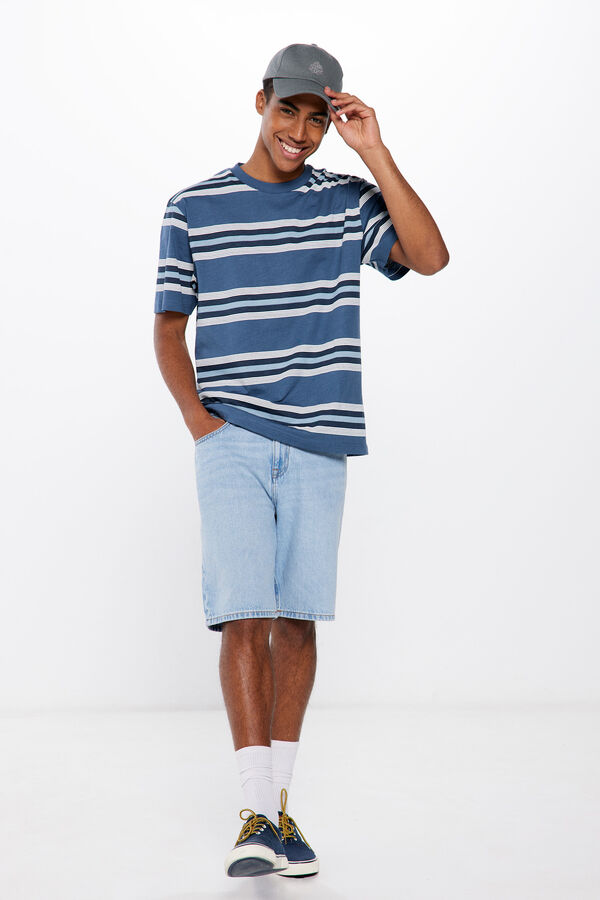 Springfield Playera rayas azul