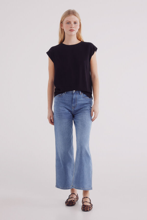 Springfield Playera lisa viscosa negro