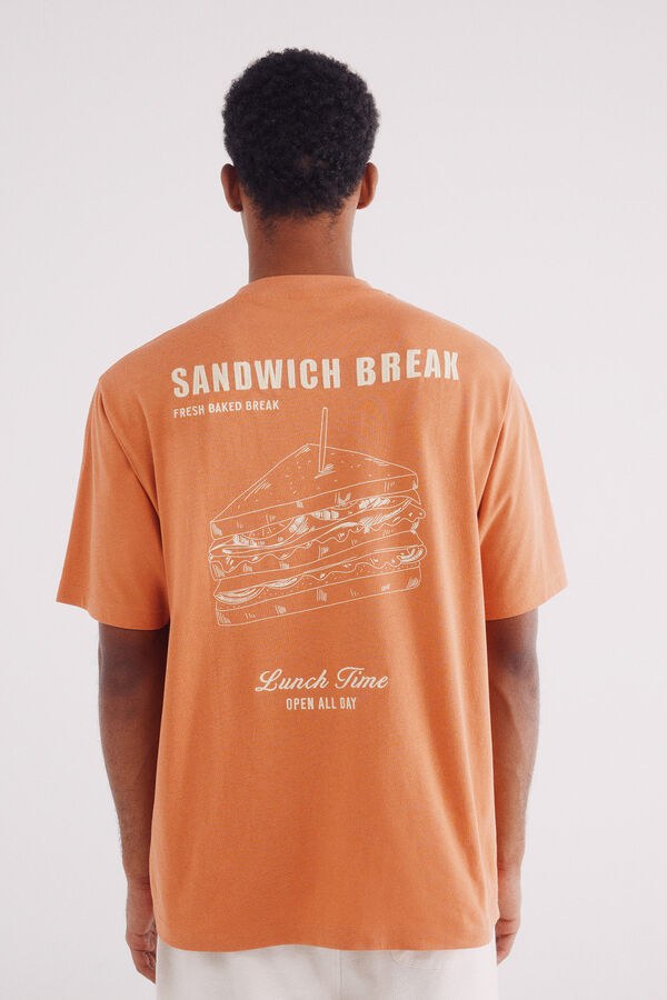 Springfield Playera sandwich break naranja