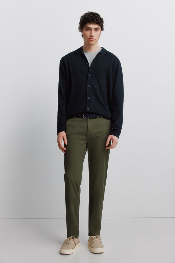 Springfield Pantal&oacute;n chino skinny fit kaki