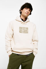 Springfield Sudadera bicicleta estampado fondo blanco