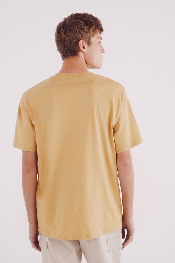 Springfield Camiseta básica cuello redondo amarillo
