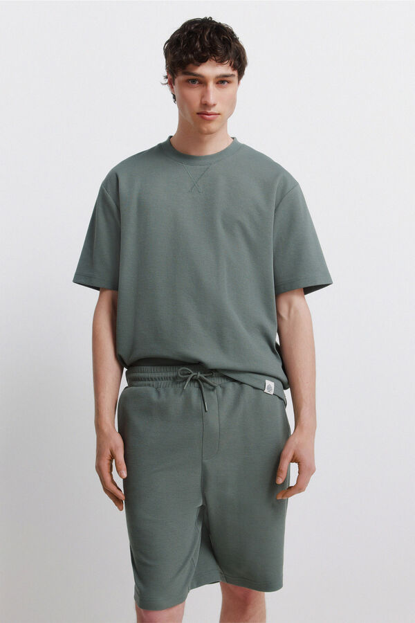 Springfield Bermudas de tela waffle caza oscuro