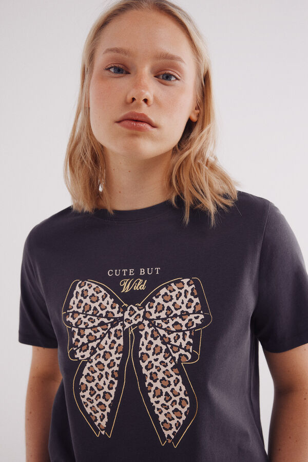 Springfield Playera "I'm real baby…" gris