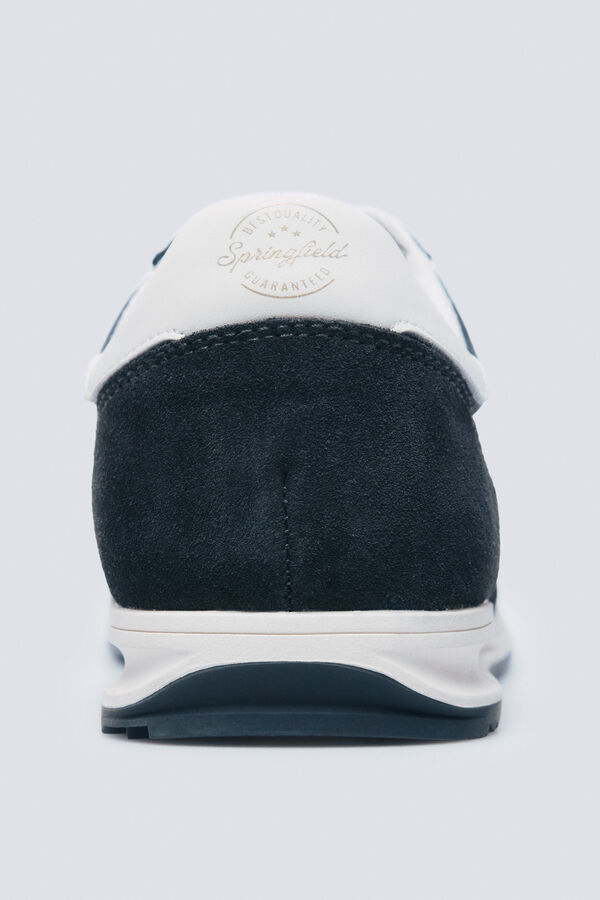 Springfield Sneaker de piel estilo retro azulado