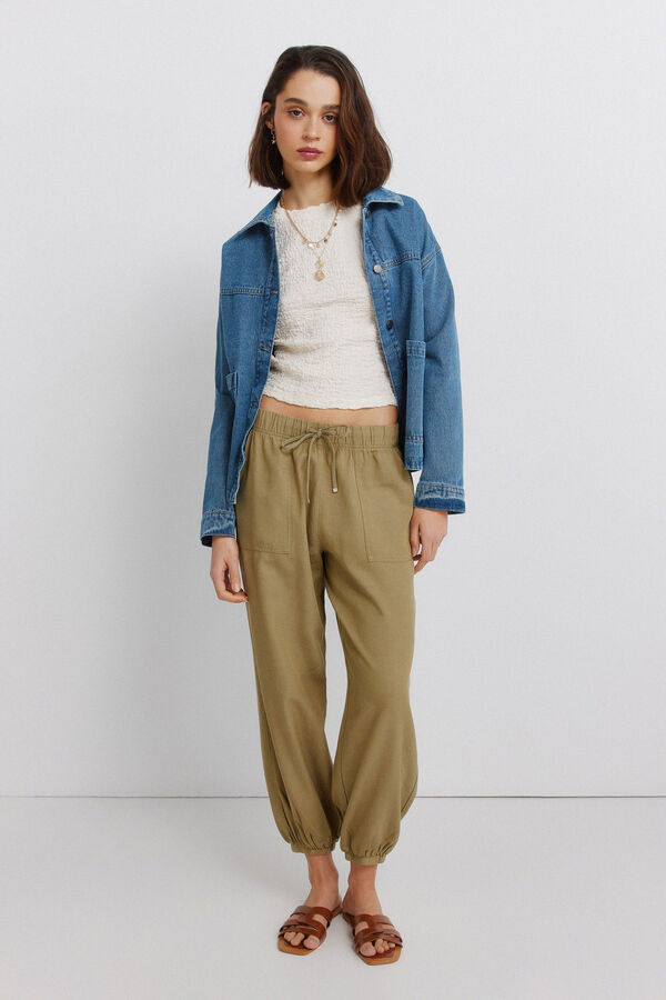 Springfield Pantalones jogger kaki