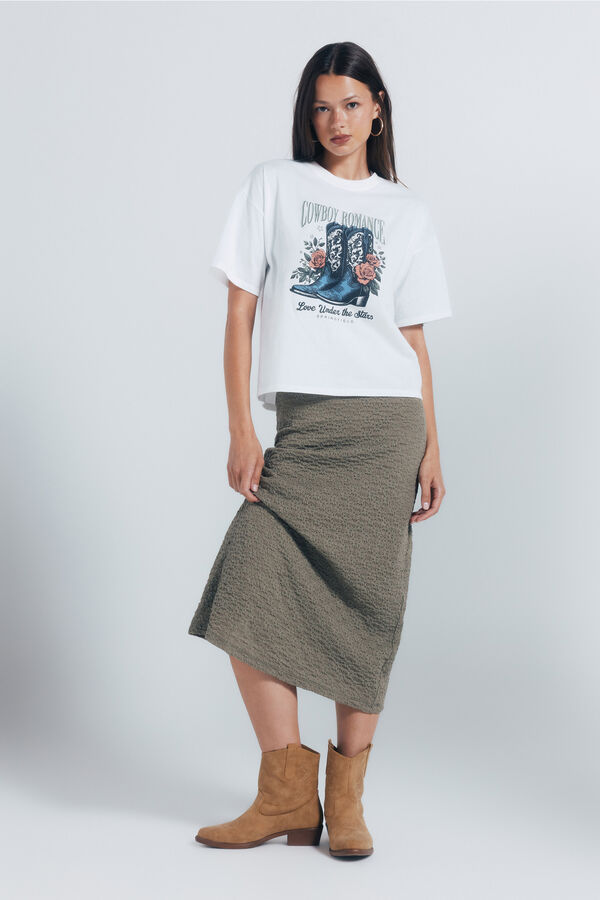 Springfield Playera gr&aacute;fica western caf&eacute;