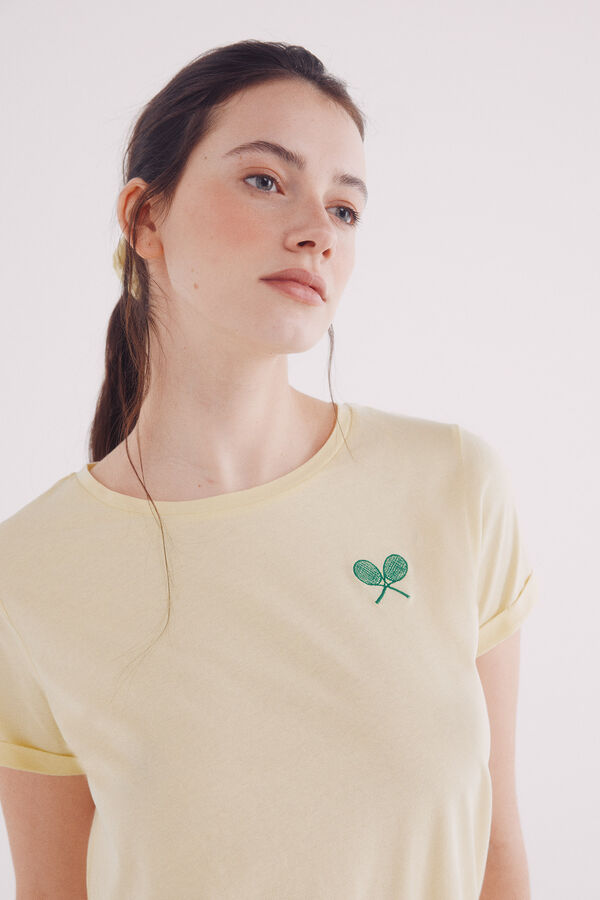 Springfield Playera "Born to play" amarillo