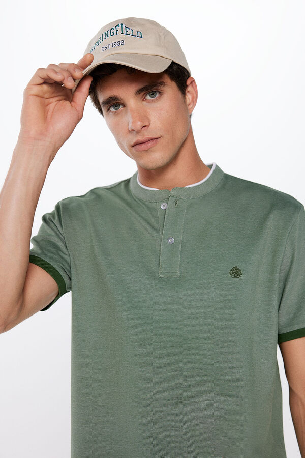 Springfield Polo slim cuello mao verde