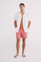 Springfield Bañador estampado tiburones rojo