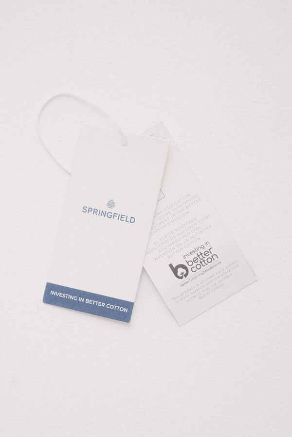 Springfield Camiseta básica cuello redondo púrpura