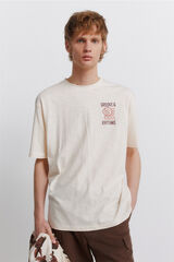 Springfield Playera groove slub blanco