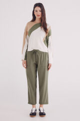 Springfield Pantalón jogger lyocell algodón kaki