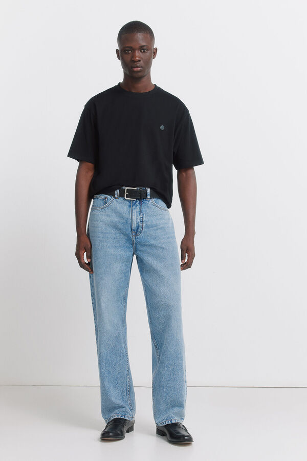 Springfield Camiseta b&aacute;sica logo Springfield negro