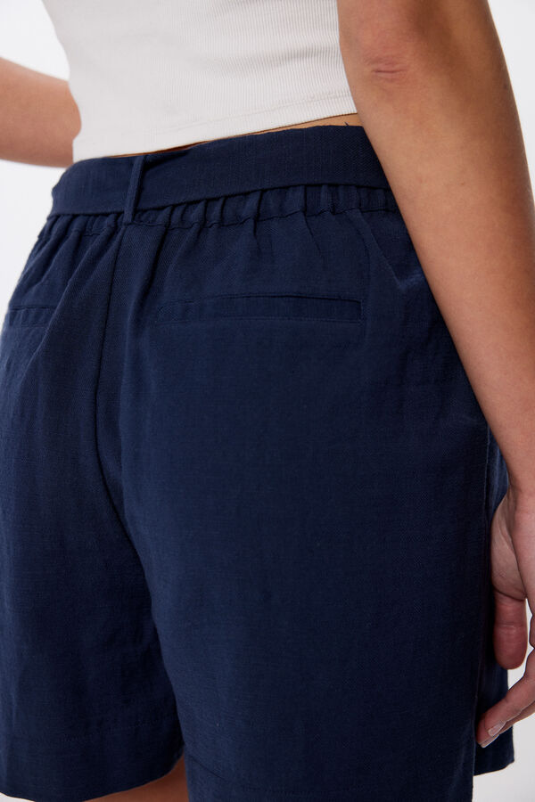 Springfield Shorts cinturón hebilla algodón rústico marino