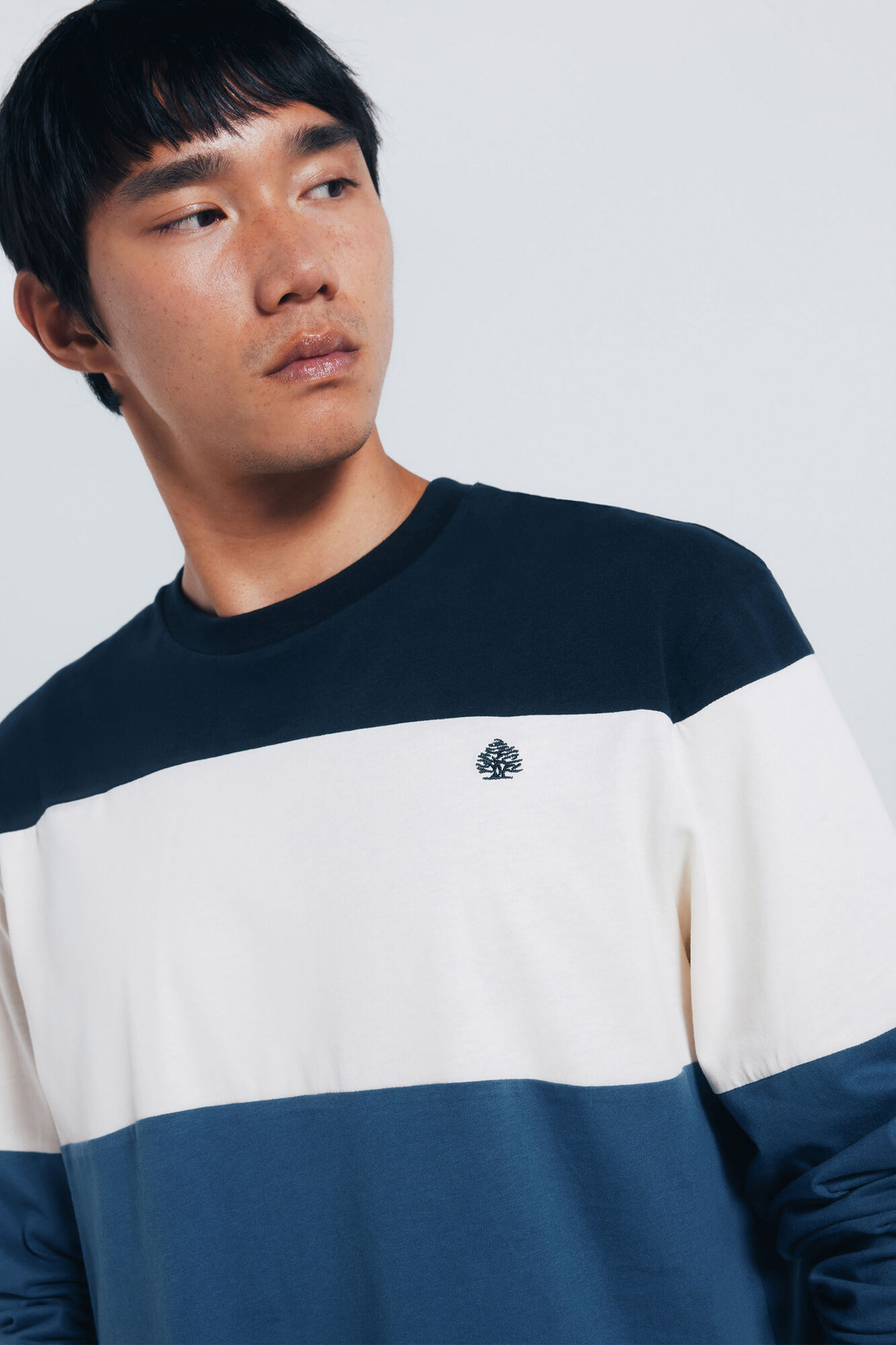 Springfield playera de piqu&eacute; de manga larga con cortes