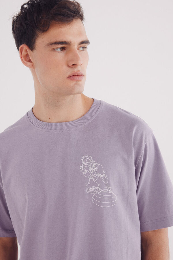 Springfield Playera Donald On Focus morado/lila