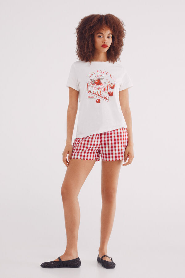 Springfield Playera "Cherry love" natural