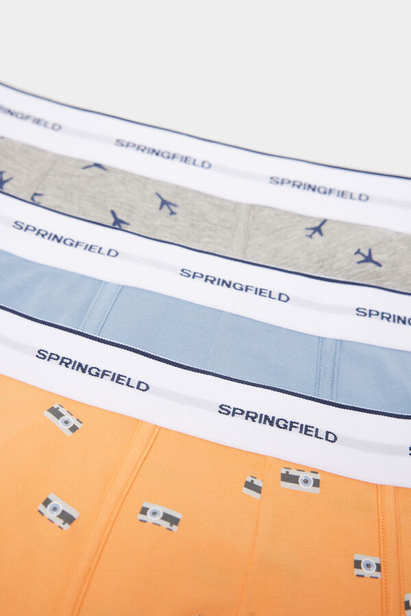 Springfield Pack 3 boxers estampados naranja