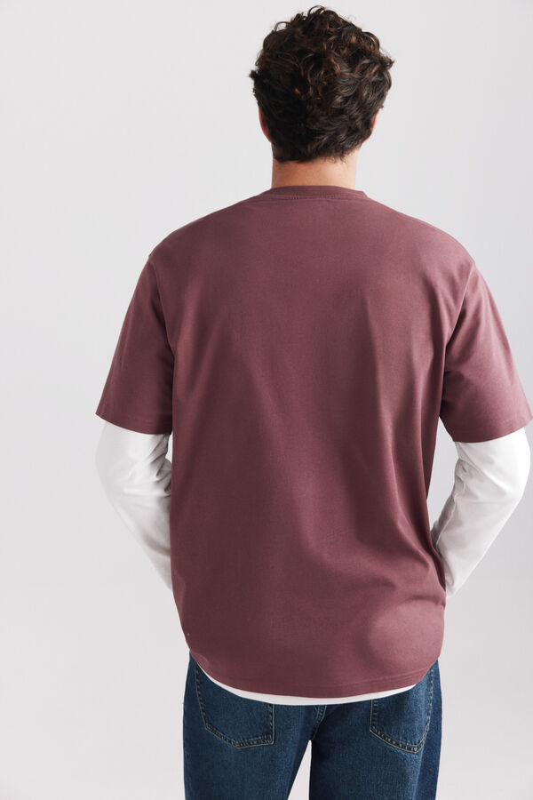 Springfield Playera b&aacute;sica logo Springfield p&uacute;rpura