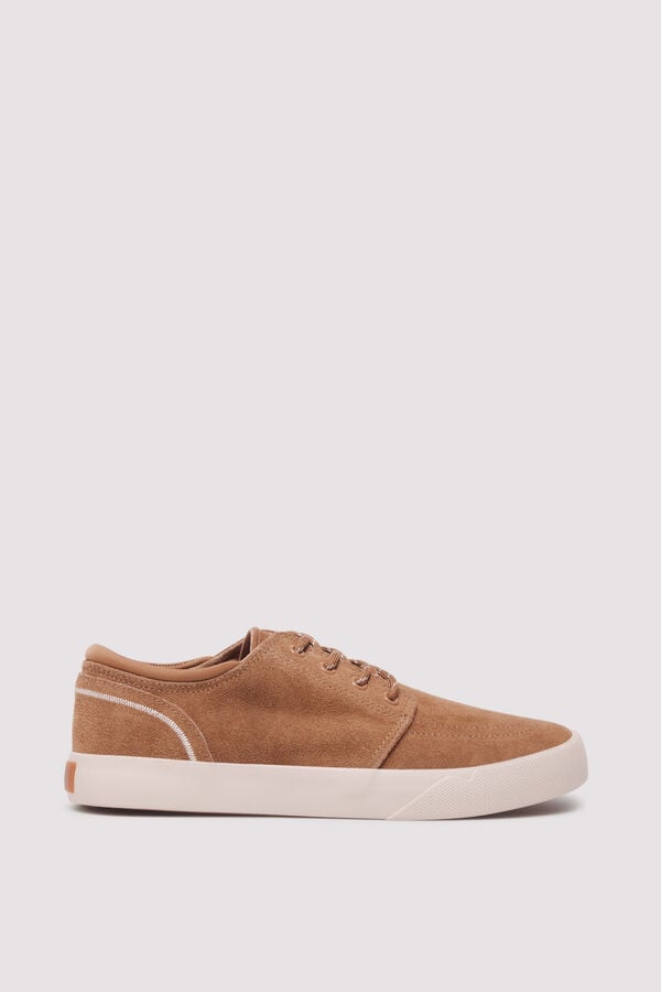 Springfield Sneaker casuales de piel beige