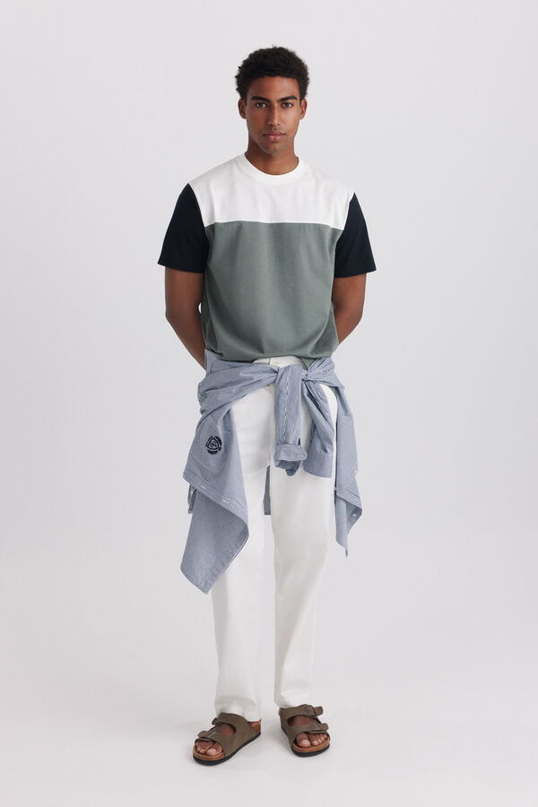Springfield Playera color block verde