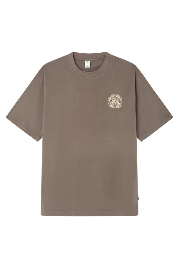 Springfield Camiseta bordados círculo café