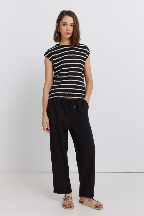 Springfield Pantalones jogger negro