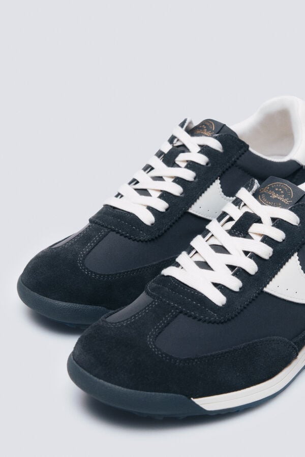 Springfield Sneaker de piel estilo retro azulado