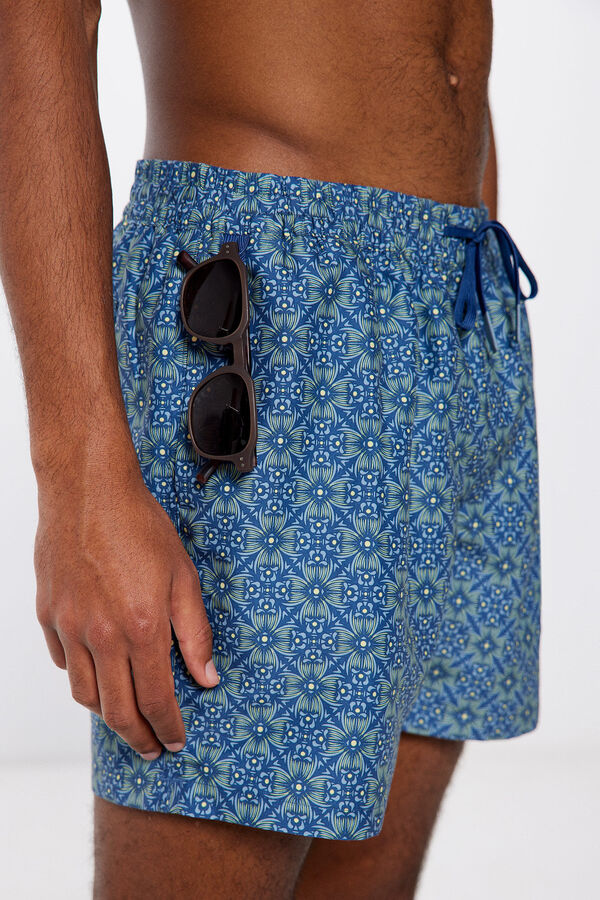 Springfield Bañador estampado mosaico azul