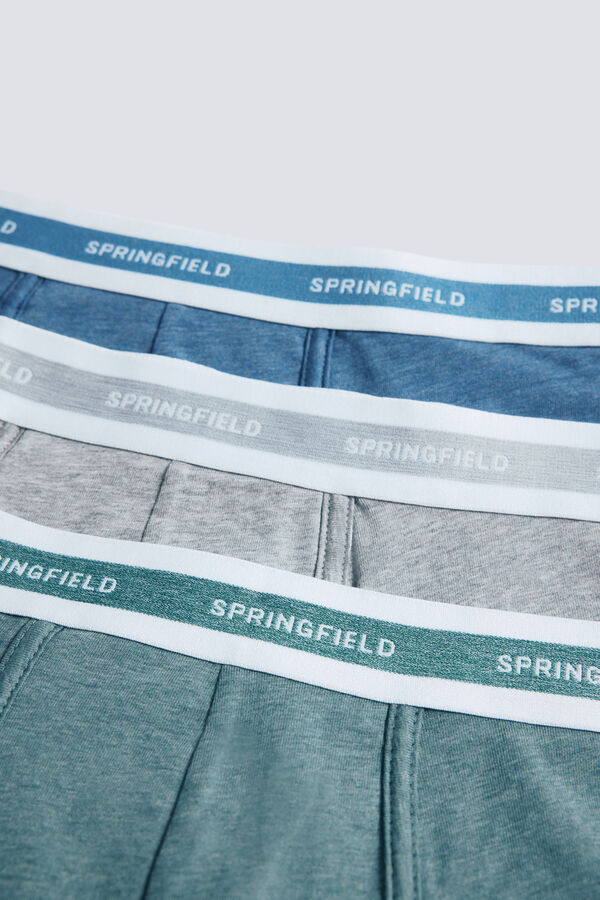 Springfield Pack 3 bóxeres básicos azul