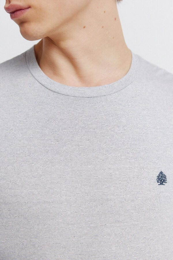 Springfield Camiseta microraya azulado