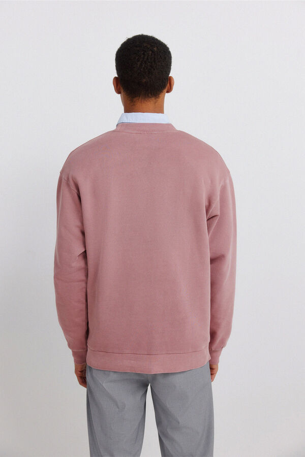 Springfield Sudadera te&ntilde;ida en prenda rosa