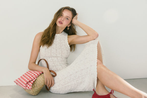 High Spirits Vestido Tulip blanco
