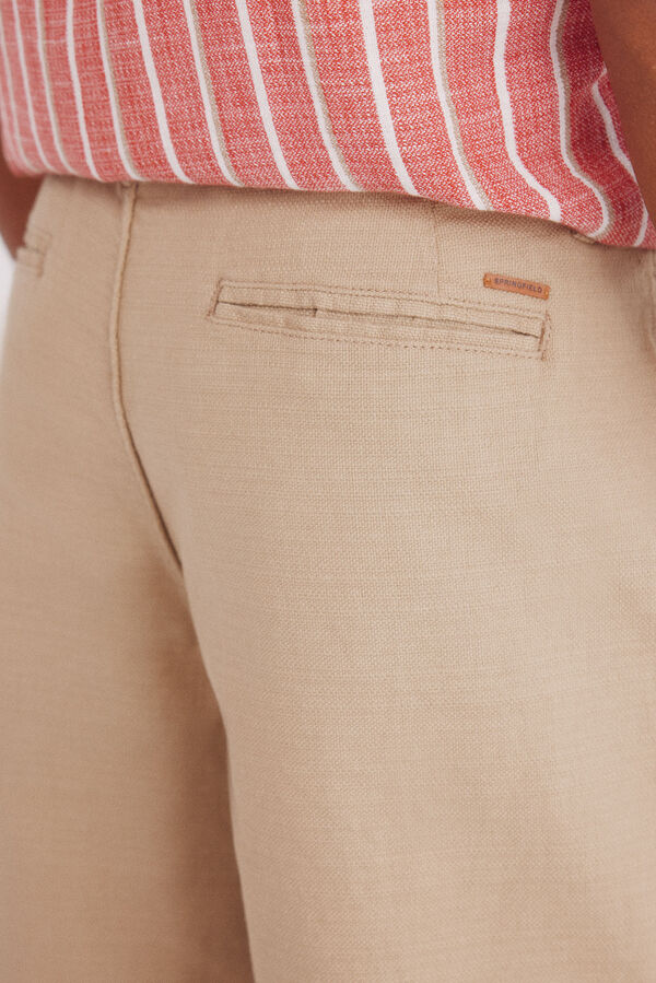 Springfield Bermudas algodón comfort fit beige