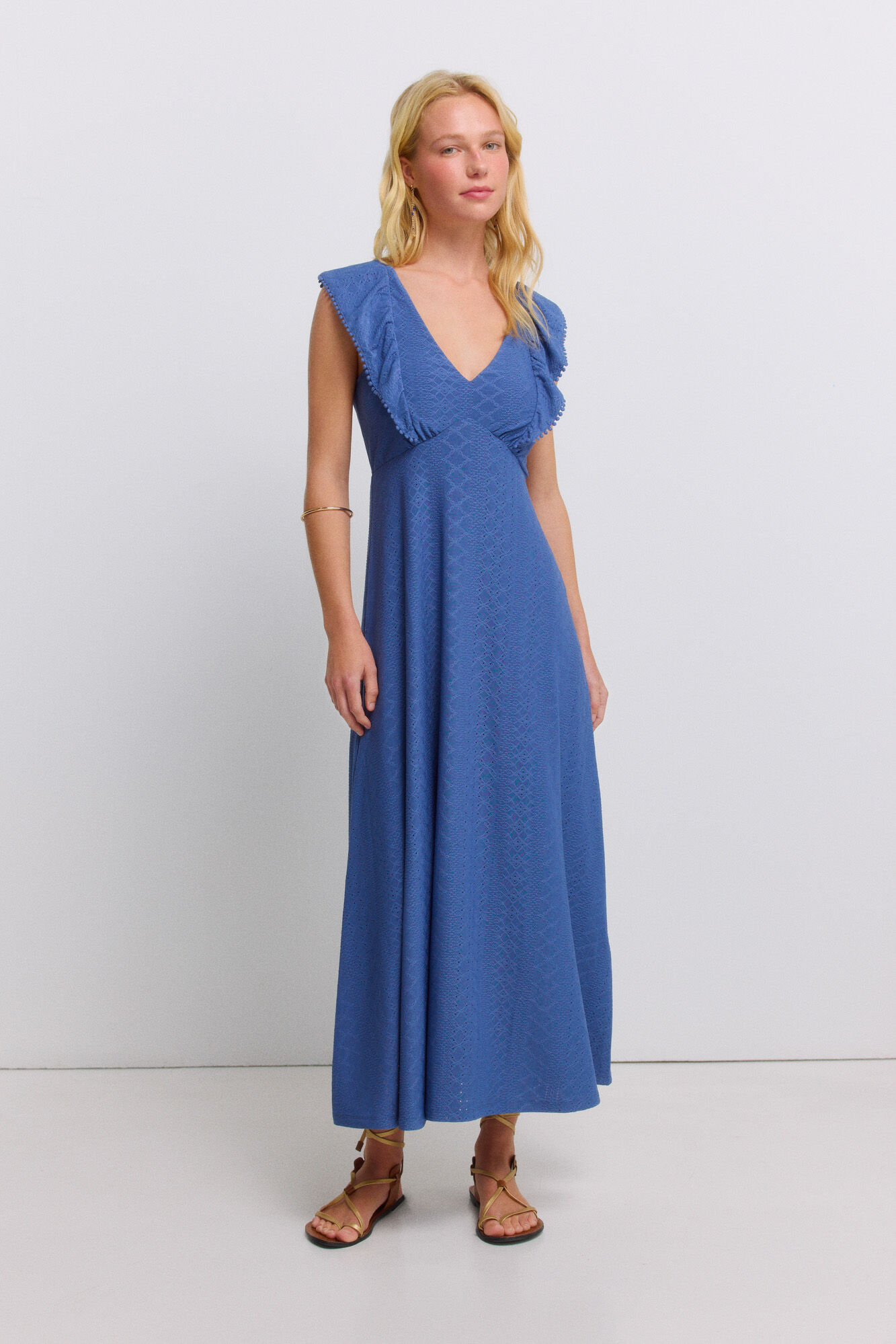 Springfield Vestido midi con volantes