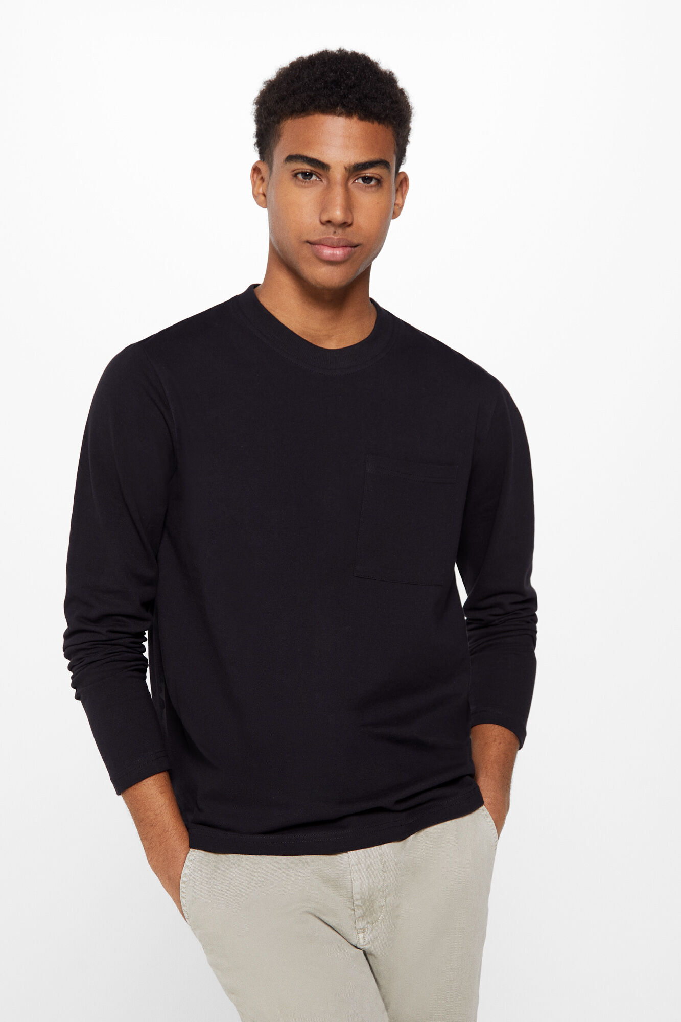 Playera manga larga pique bolsillo Camisetas para hombre WomenSecret MX