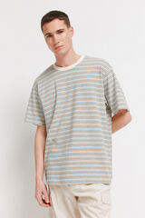 Springfield Playera con textura de rayas blanco