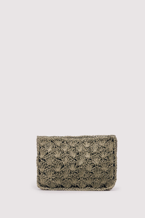 Springfield Bolsa hombro rafia verde