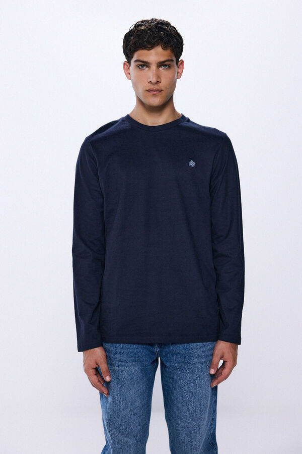 Springfield Playera manga larga peach azul